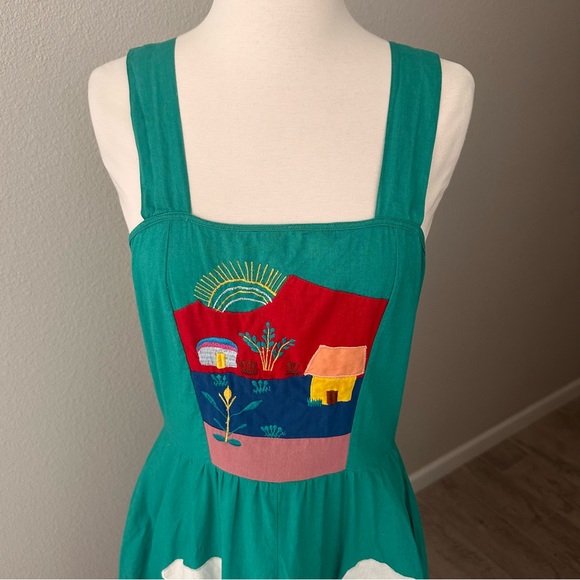 ONE OF A KIND! Patchwork Quilted Bottom Jumper Dress - Picture 2 of 13